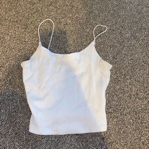 Garage White Sleeveless Crop Camisole Top
